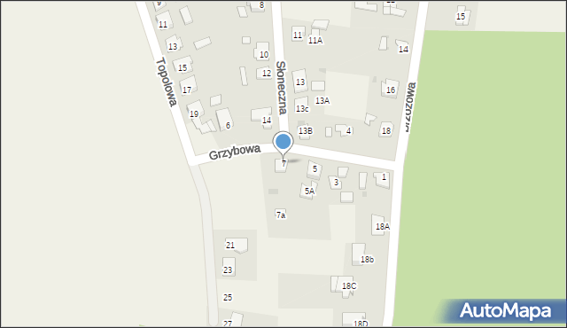 Rogowo, Grzybowa, 7, mapa Rogowo
