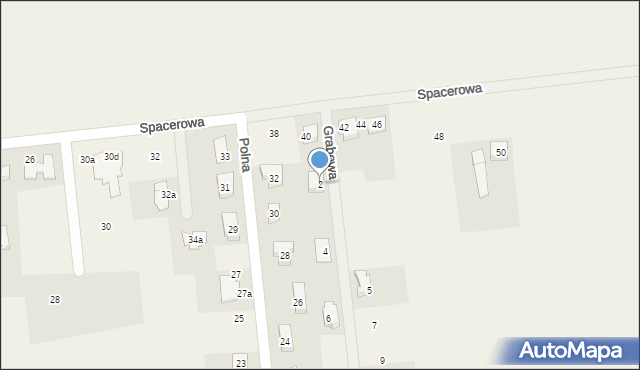 Roszkowo, Grabowa, 2, mapa Roszkowo