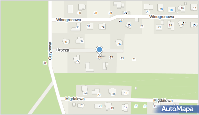 Rozalin, Grzybowa, 26, mapa Rozalin