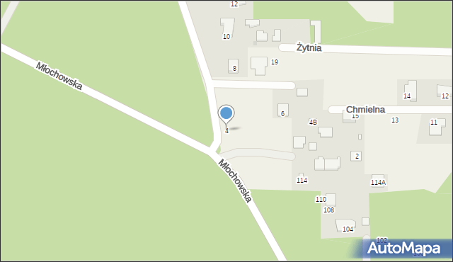 Rozalin, Grzybowa, 4, mapa Rozalin