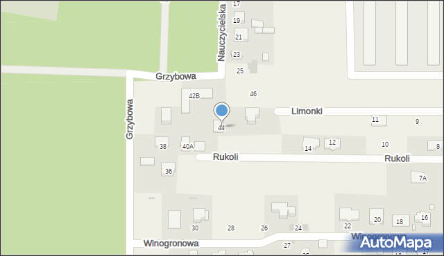 Rozalin, Grzybowa, 44, mapa Rozalin