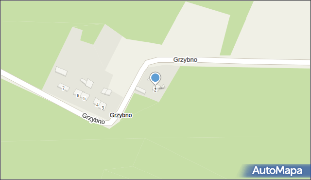 Różańsko, Grzybno, 2, mapa Różańsko