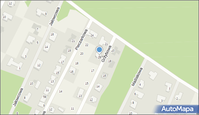 Rozgarty, Grzybowa, 19, mapa Rozgarty