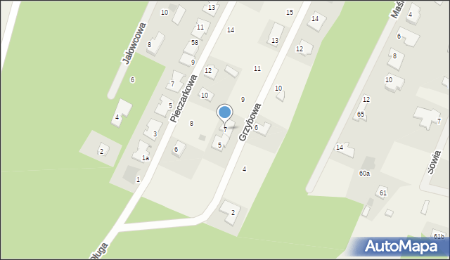 Rozgarty, Grzybowa, 7, mapa Rozgarty