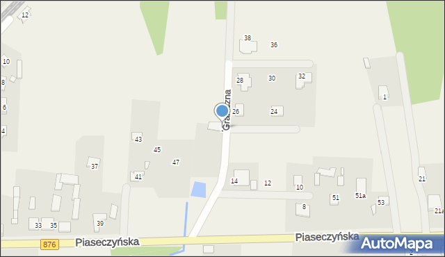 Ruda, Graniczna, 1, mapa Ruda