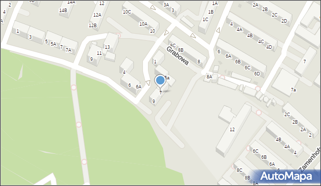 Ruda Śląska, Grabowa, 7, mapa Rudy Śląskiej