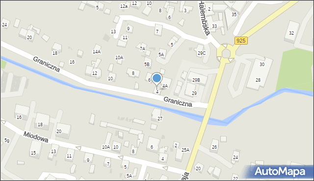 Ruda Śląska, Graniczna, 4, mapa Rudy Śląskiej