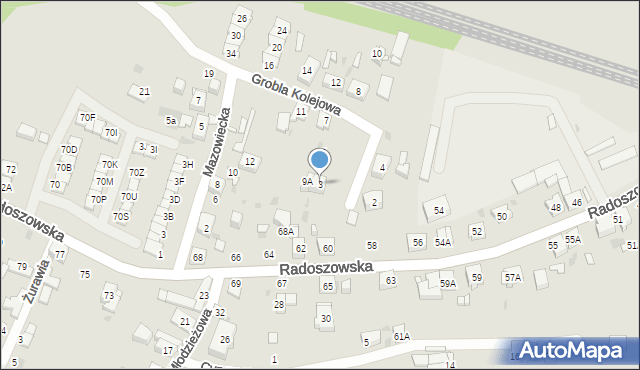 Ruda Śląska, Grobla Kolejowa, 3, mapa Rudy Śląskiej