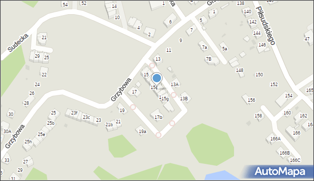 Ruda Śląska, Grzybowa, 15d, mapa Rudy Śląskiej