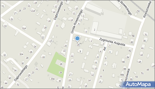 Rudnik nad Sanem, Grota-Roweckiego Stefana, gen., 7, mapa Rudnik nad Sanem