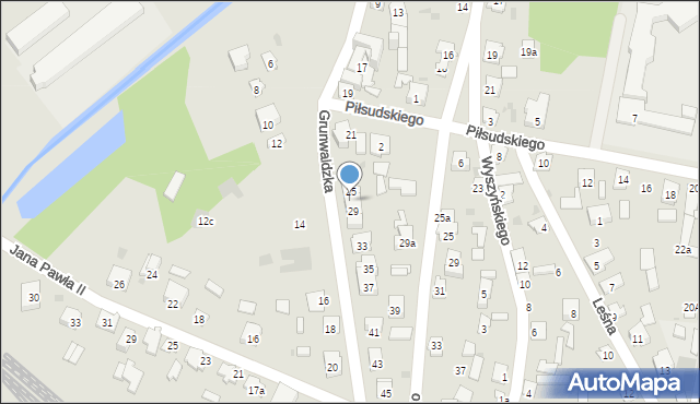 Rudnik nad Sanem, Grunwaldzka, 27, mapa Rudnik nad Sanem