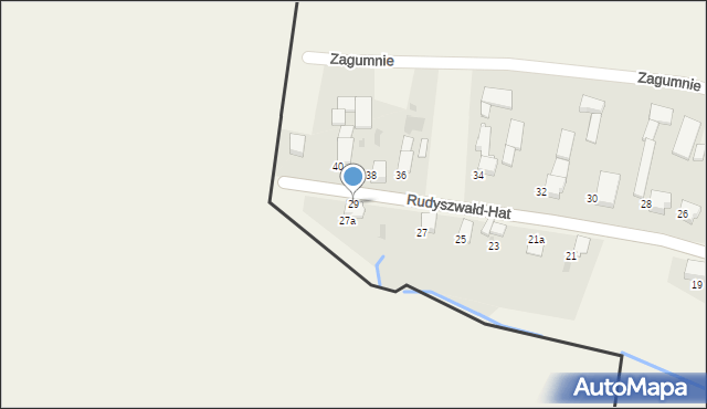 Rudyszwałd, Graniczna, 29, mapa Rudyszwałd