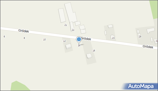 Ruszkowice, Gródek, 14, mapa Ruszkowice
