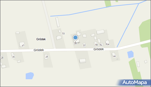 Ruszkowice, Gródek, 55, mapa Ruszkowice