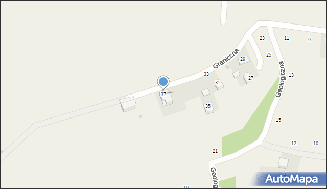 Rybna, Graniczna, 37, mapa Rybna