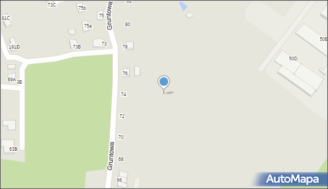 Rybnik, Gruntowa, 74b, mapa Rybnika