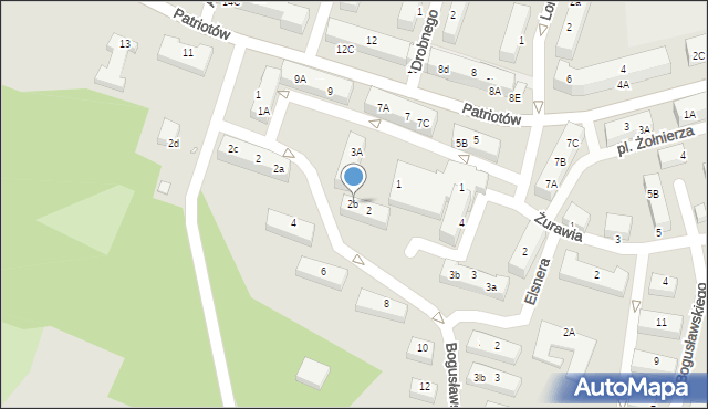 Rybnik, Grażyńskiego Michała, 2b, mapa Rybnika