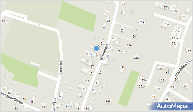 Rybnik, Gruntowa, 17C, mapa Rybnika