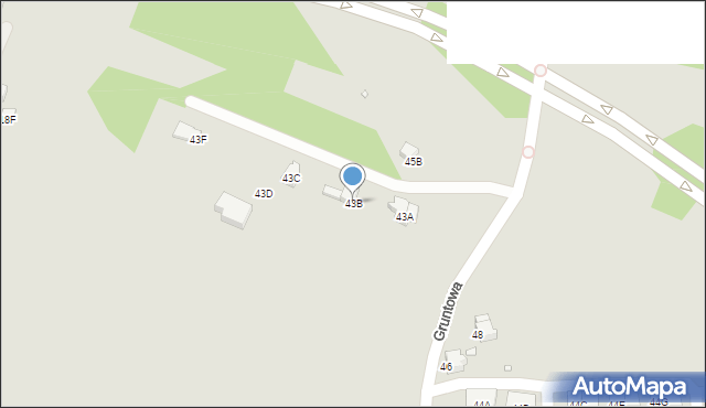 Rybnik, Gruntowa, 43B, mapa Rybnika