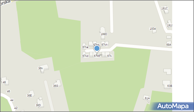 Rybnik, Gruntowa, 67kb, mapa Rybnika