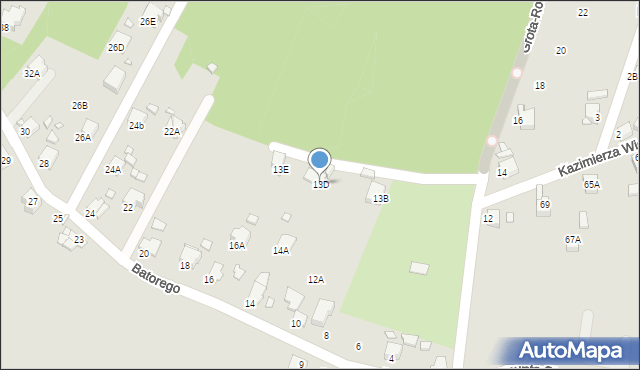 Rybnik, Grota-Roweckiego Stefana, gen., 13D, mapa Rybnika