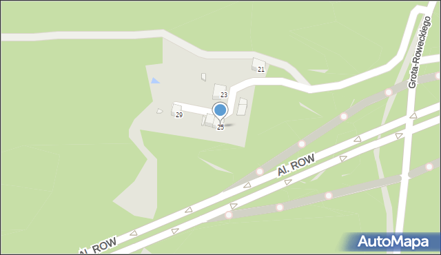 Rybnik, Grota-Roweckiego Stefana, gen., 25, mapa Rybnika