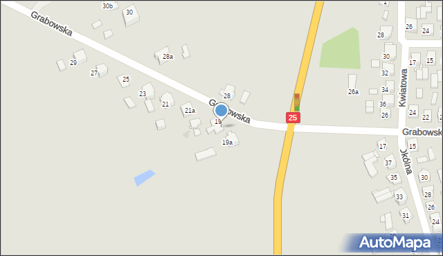 Rychwał, Grabowska, 19B, mapa Rychwał