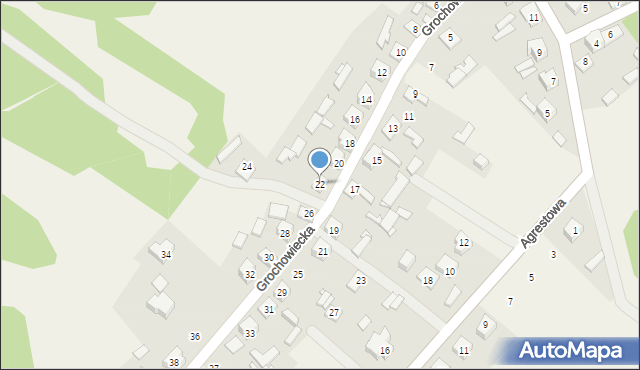 Ryczów, Grochowiecka, 22, mapa Ryczów