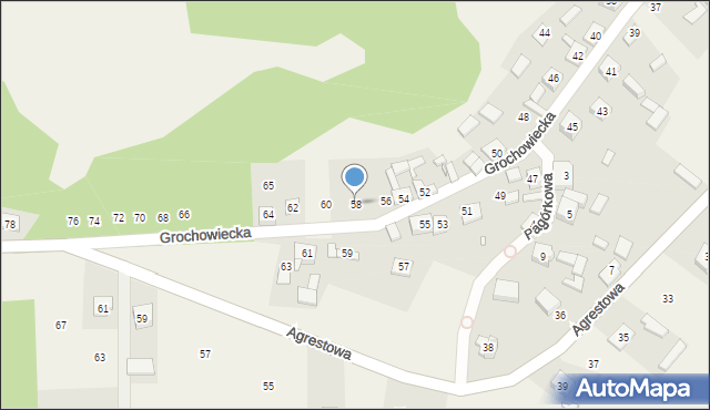 Ryczów, Grochowiecka, 58, mapa Ryczów