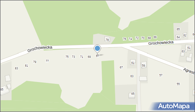 Ryczów, Grochowiecka, 67, mapa Ryczów