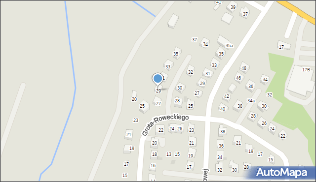 Rymanów, Grota-Roweckiego Stefana, gen., 29, mapa Rymanów