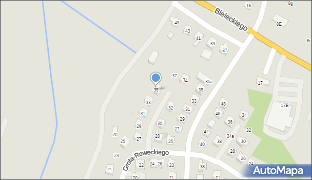 Rymanów, Grota-Roweckiego Stefana, gen., 35, mapa Rymanów