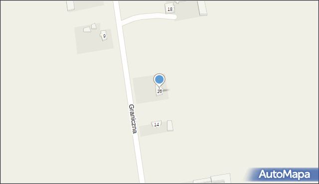 Rzeczyca, Graniczna, 16, mapa Rzeczyca