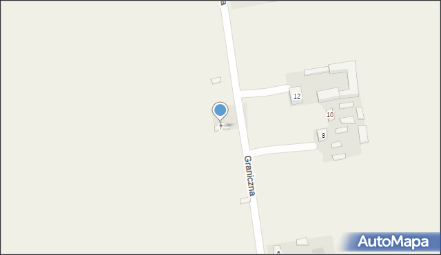 Rzeczyca, Graniczna, 7, mapa Rzeczyca