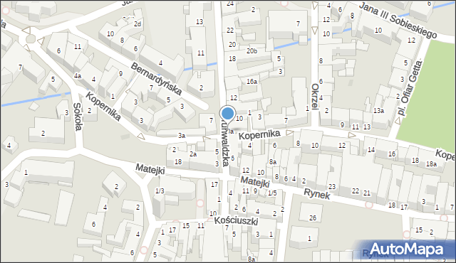 Rzeszów, Grunwaldzka, 10a, mapa Rzeszów
