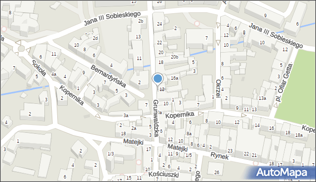 Rzeszów, Grunwaldzka, 14, mapa Rzeszów