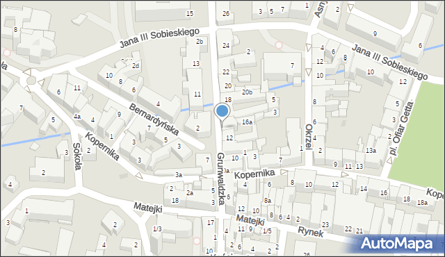 Rzeszów, Grunwaldzka, 16, mapa Rzeszów