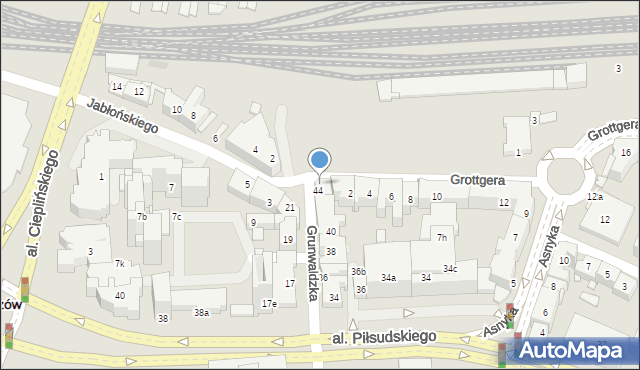 Rzeszów, Grunwaldzka, 50, mapa Rzeszów