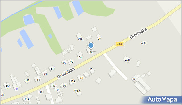 Rzgów, Grodziska, 96, mapa Rzgów