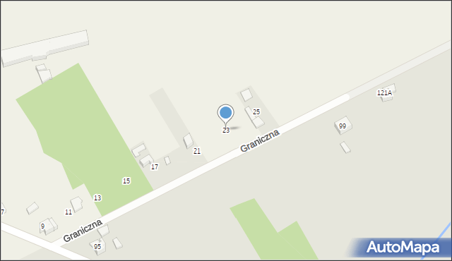 Rzuchów, Graniczna, 23, mapa Rzuchów