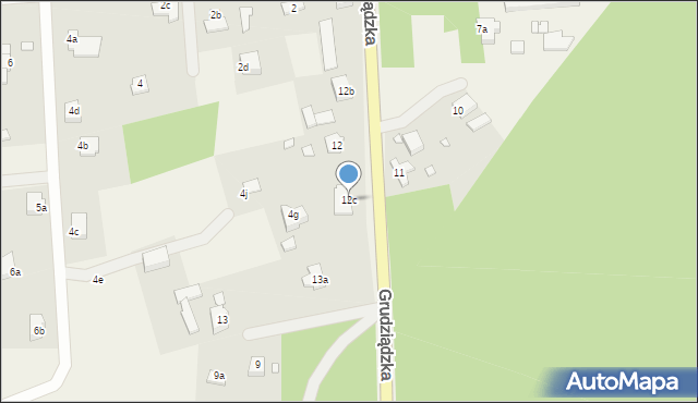 Sadlinki, Grudziądzka, 12c, mapa Sadlinki