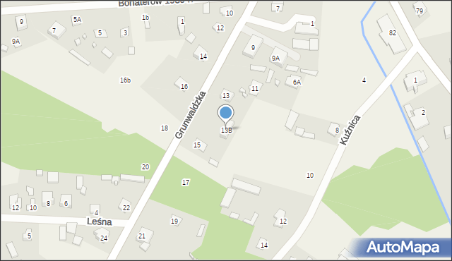 Sadowne, Grunwaldzka, 13B, mapa Sadowne