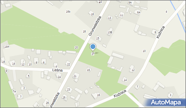 Sadowne, Grunwaldzka, 17, mapa Sadowne