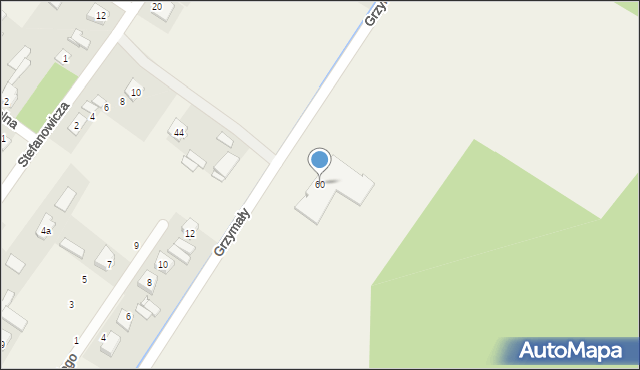 Sadowne, Grzymały Edwarda, bł. ks., 60, mapa Sadowne