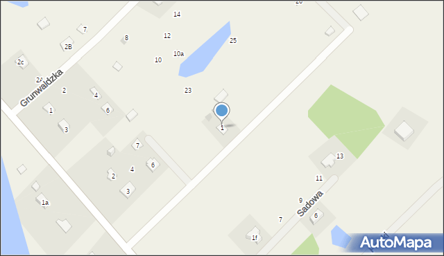 Sajzy, Grunwaldzka, 1, mapa Sajzy