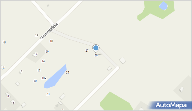 Sajzy, Grunwaldzka, 26, mapa Sajzy