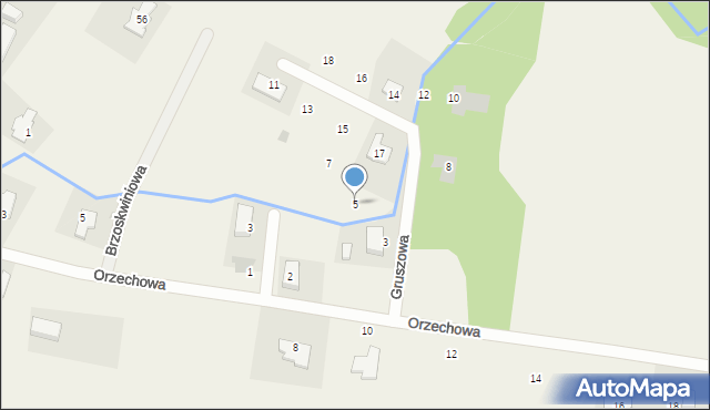 Santocko, Gruszowa, 5, mapa Santocko