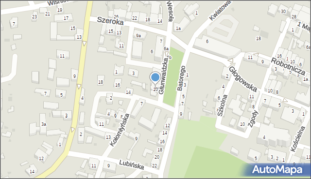 Ścinawa, Grunwaldzka, 10, mapa Ścinawa