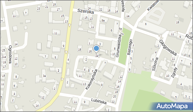 Ścinawa, Grunwaldzka, 14, mapa Ścinawa