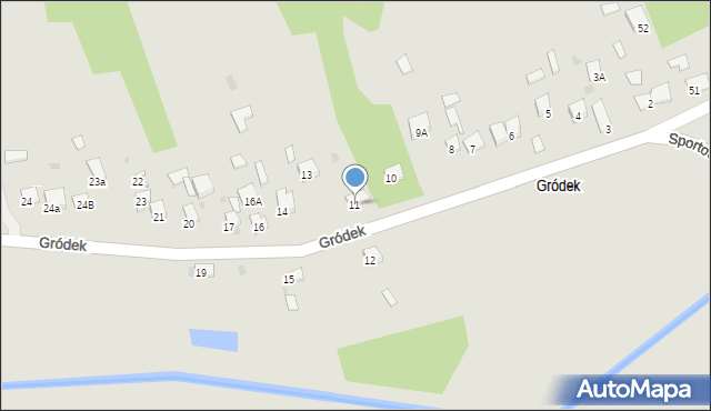 Sędziszów, Gródek, 11, mapa Sędziszów